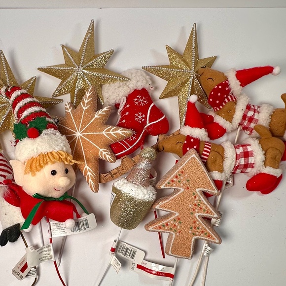 Holiday Craft Lot ๐ Michaels Celebrate It | Picks โข Ornaments โข Ribbon | - Picture 2 of 3